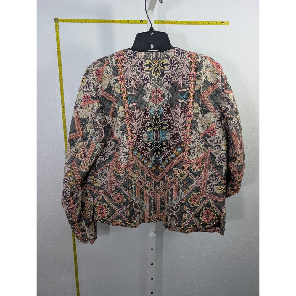 Catherine‎ Catherine Malandrino Studded Tapestry Print Jacket Womens Medium NWT - Picture 4 of 4